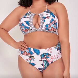 Floral Print Bikini - Multicolor